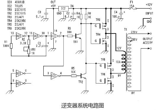 场效应管逆变器电路图 场效应管逆变器电路图