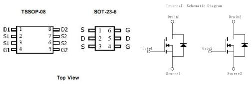 8205mos管 5A/20V 8205mos管 5A/20V