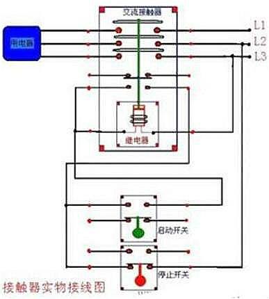 220V接触器实物接线图,接触器 220V接触器实物接线图,接触器