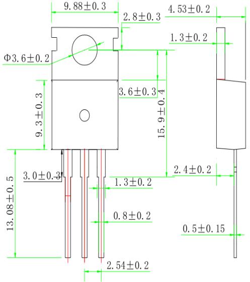 TO-220与TO-220F的区别 TO-220与TO-220F的区别