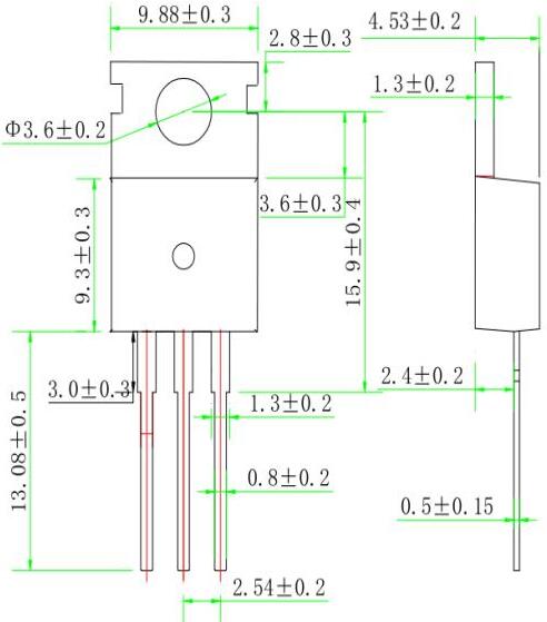 TO-220F封装 TO-220F封装