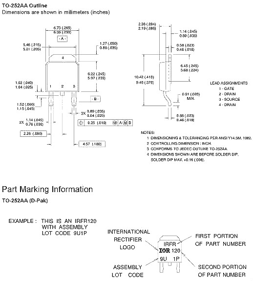 irfr5410 mos管引脚图 irfr5410 mos管引脚图