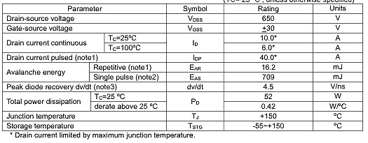 MOS管,10N65,10A/650V MOS管,10N65,10A/650V