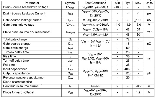 MOS管,KPX8610C,-35A/-100V MOS管,KPX8610C,-35A/-100V