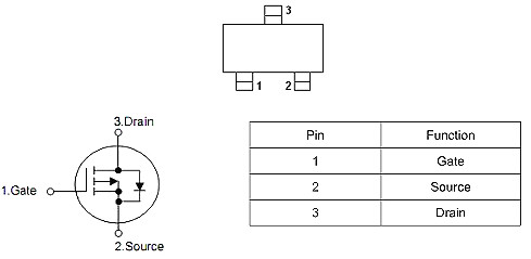MOS管,-2.6A/-30V,KIA3409 MOS管,-2.6A/-30V,KIA3409