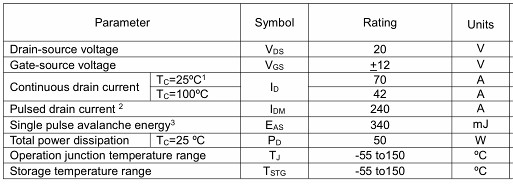 MOS管,KNX3502A,70A/20V MOS管,KNX3502A,70A/20V