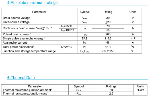 MOS管,3503,70A/30V MOS管,3503,70A/30V