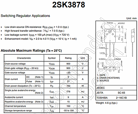 k3878场效应管参数,k3878场效应管引脚图-KIA MOS管 k3878场效应管参数,k3878场效应管引脚图-KIA MOS管