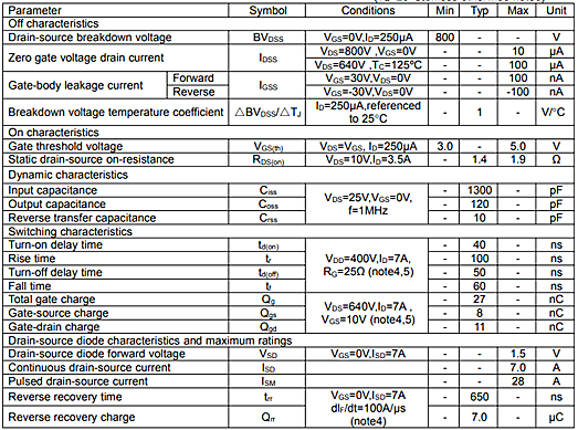 7a800v,7n80场效应管 7a800v,7n80场效应管