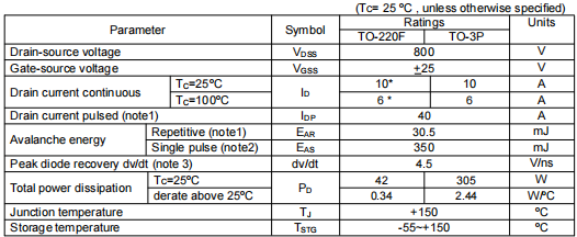 10N80E参数,10n80参数 10N80E参数,10n80参数