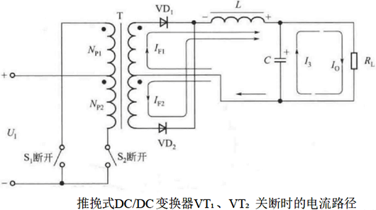 推挽式变换器,电路 推挽式变换器,电路