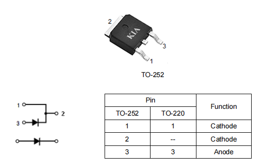 快恢复二极管frd,08tb60二极管,600v快恢复管,KIA08TB60DD​-KIA MOS管