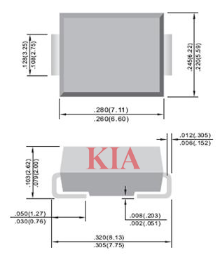 sma smb smc封装尺寸及封装区别-KIA MOS管